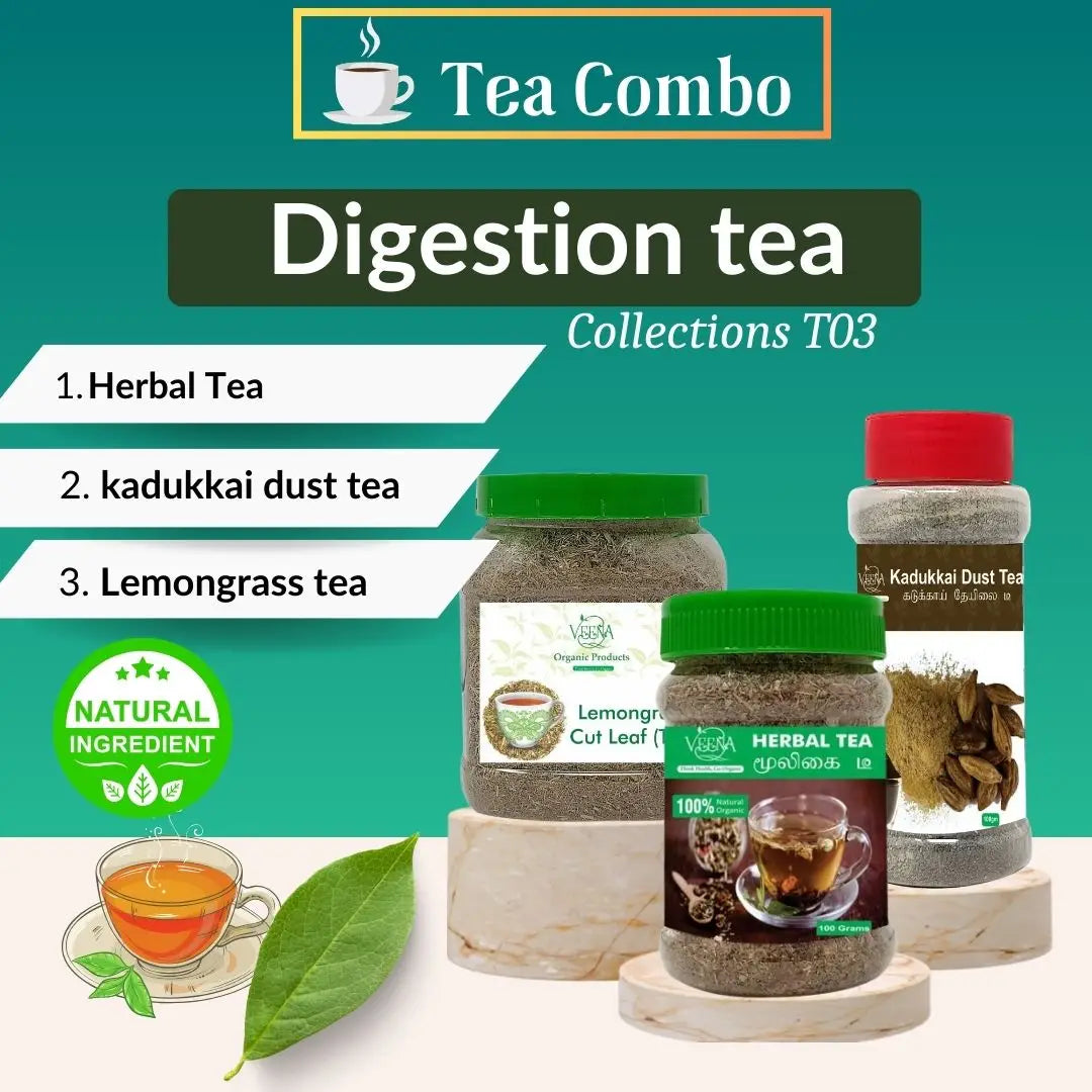 Digestion Tea Collections T3 | Combo of Tea Products box 280gms | Veena