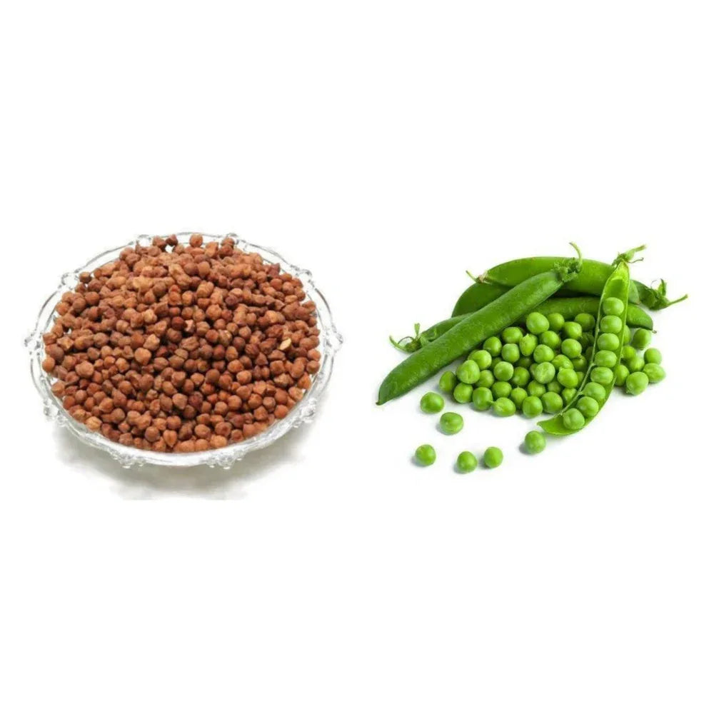 Sangat Chick Peas Brown With Green Peas Each - 1 kg (Pack of 2) - Orgoshops