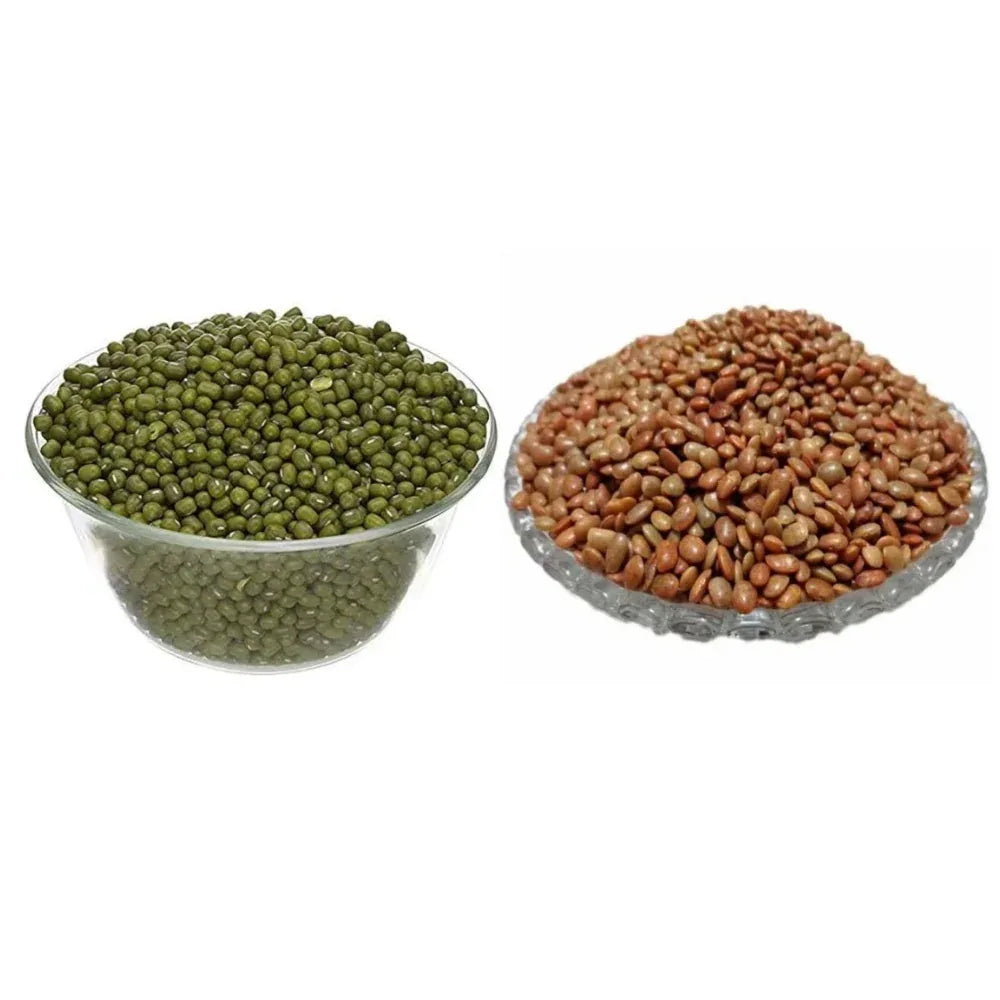 Sangat Green Moong Dal With Horse Gram Each - 1 kg (Pack of 2) - Orgoshops