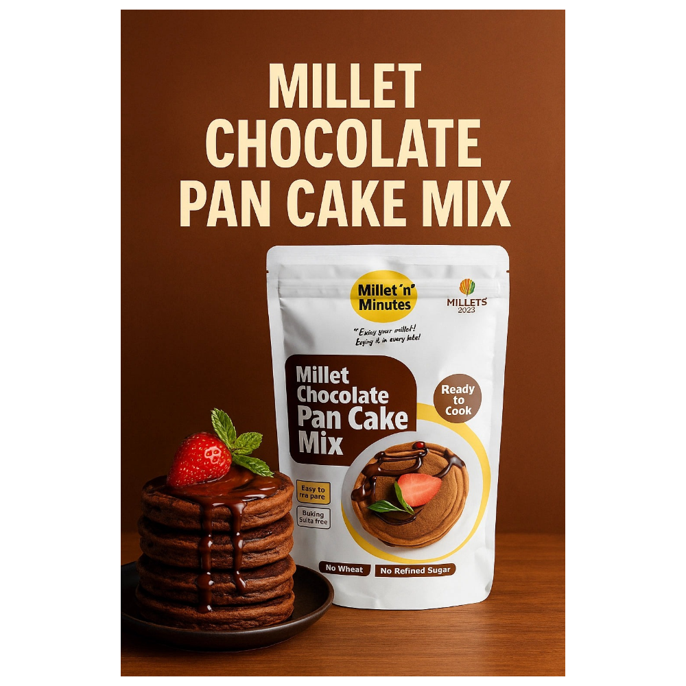 Millet 'n' Minutes Millet Chocolate Pancake Mix - 350 g