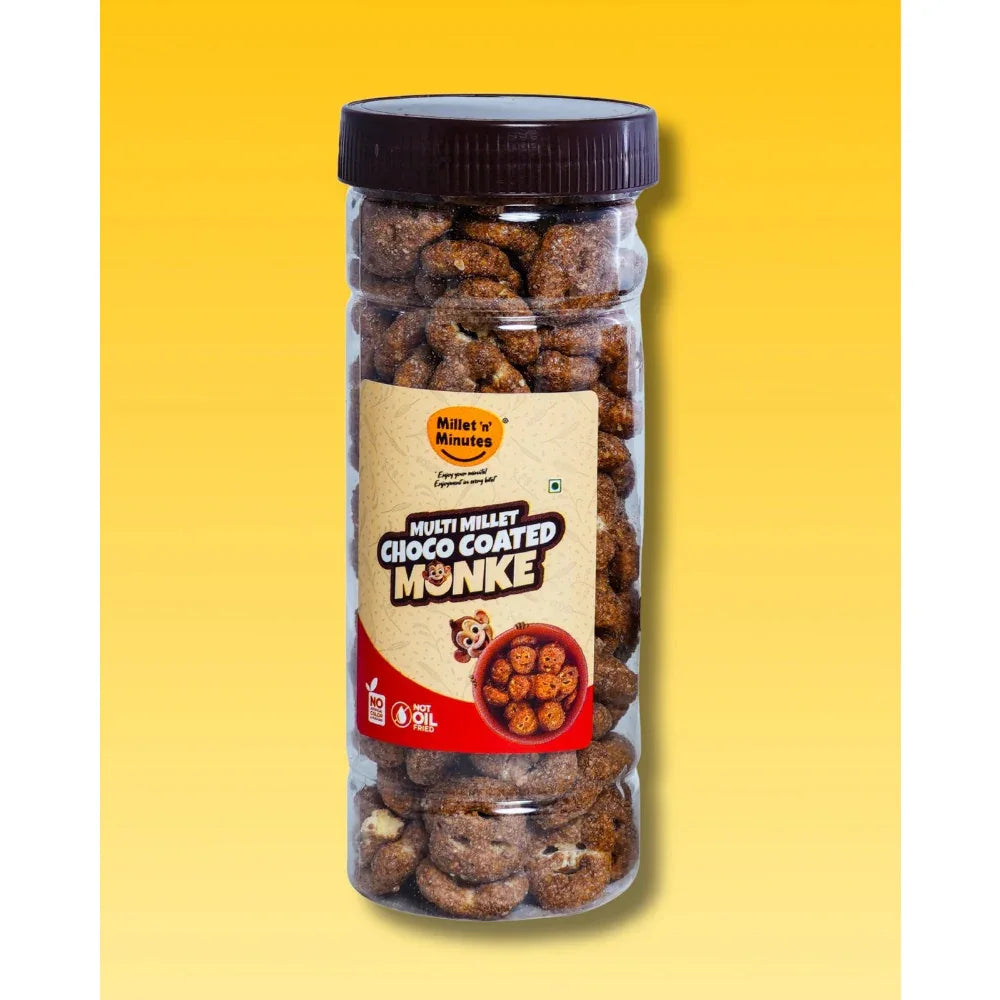 Millet 'n' Minutes Multi Millet Choco Coated Monke - 80 g (Pack of 2) - Orgoshops