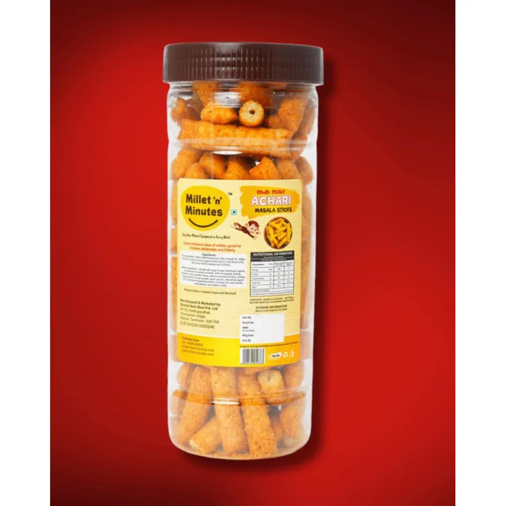 Millet 'n' Minutes Multi Millet Achari Masala - 80 g (Pack of 2) - Orgoshops