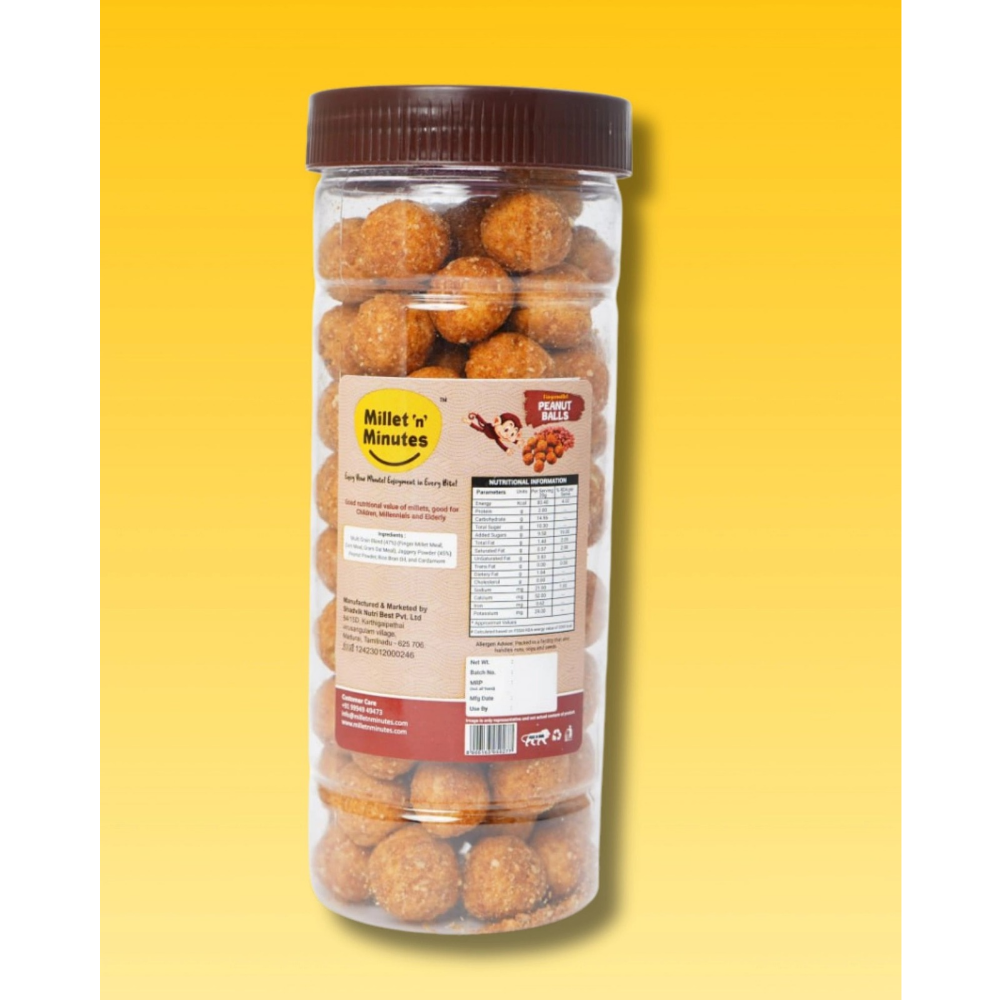 Millet 'n' Minutes Finger Millet Peanut Balls - 80 g (Pack of 2)