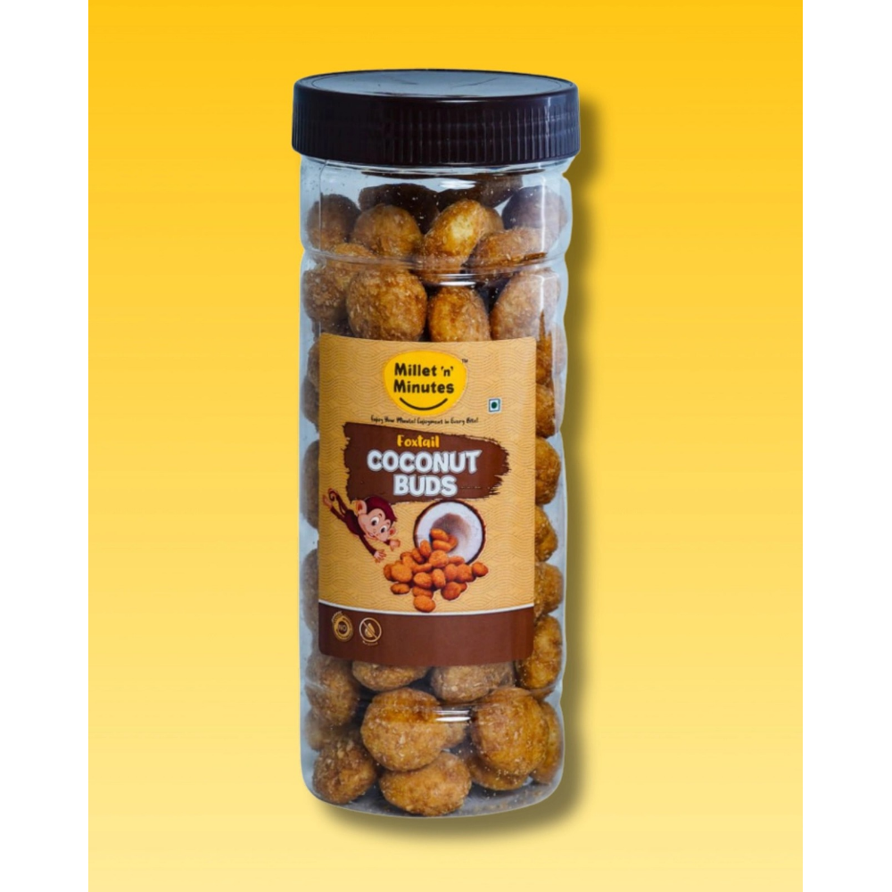 Millet 'n' Minutes Foxtail Millet Coconut Buds - 80 g (Pack of 2)