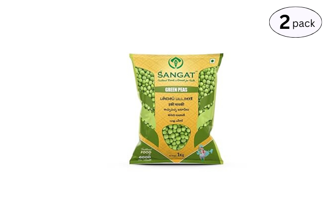 SANGAT : Green Peas - 1 kg ( Pack of 2 )