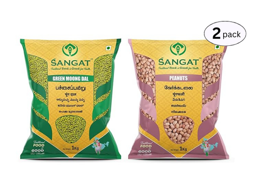 SANGAT : Green Peas With Peanuts Each - 1 kg (Pack)