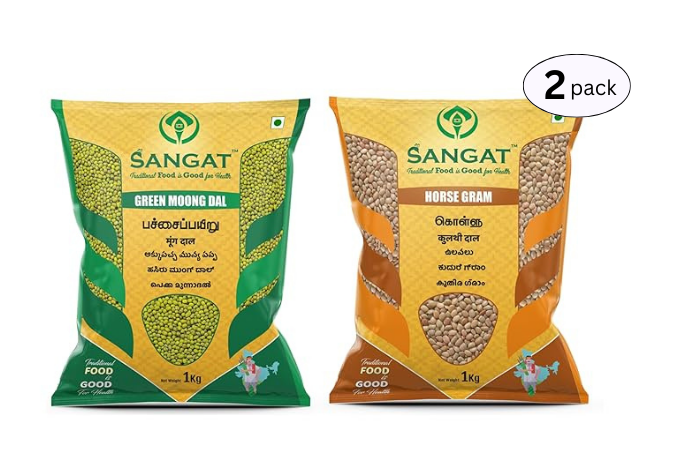 SANGAT : Green Moong Dal With Horse Gram Each - 1kg (Pack)