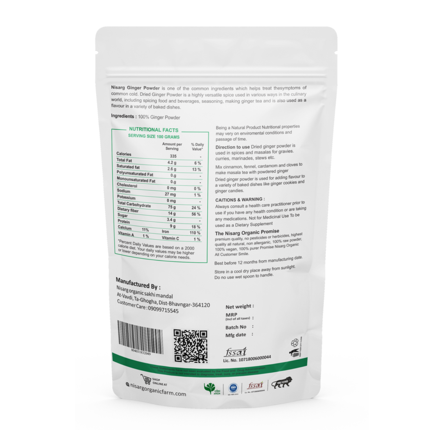 Nisarg Organic Moringa Drumstick Powder