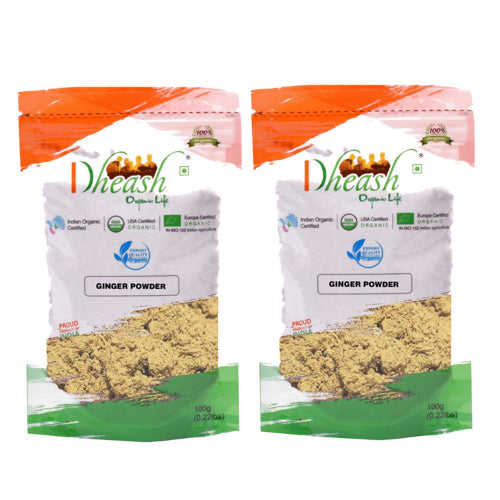 Dheash Organic Ginger Powder - 100g ( Pack of 2 )