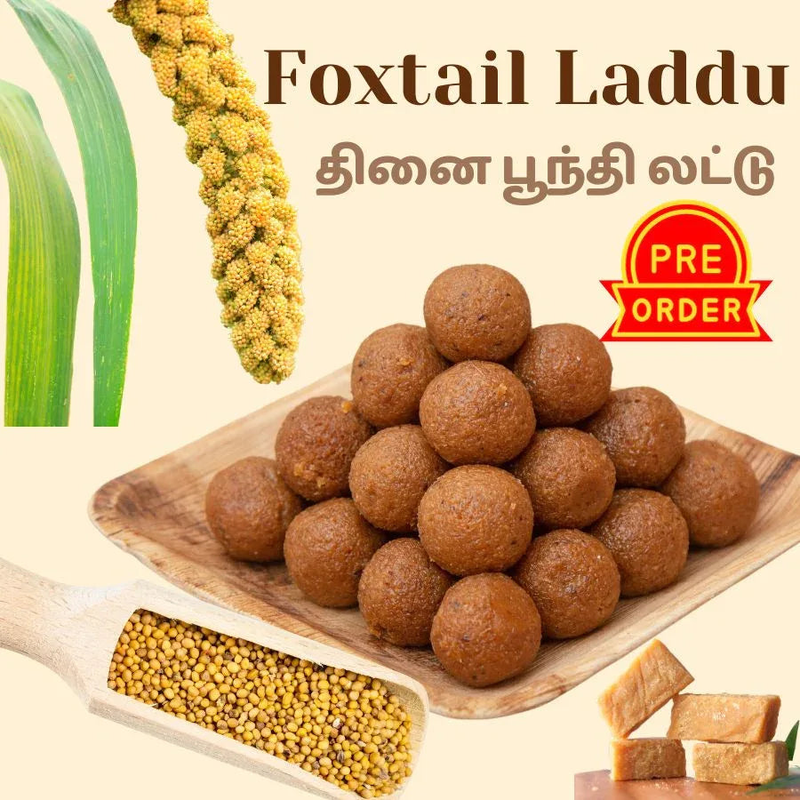 Mupputan Thinai Boondi Laddu (Foxtail Millet) - 1 kg - Orgoshops