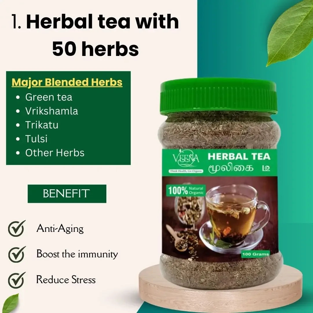 Digestion Tea Collections 01 | Combo of Tea Products box 280gms | Veena - Orgoshops