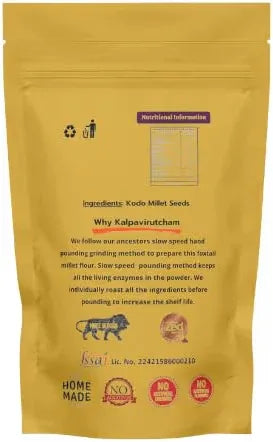 Kalpavirutcham Kodo Millet Flour (Varagu Arisi Maavu) | Natural and Healthy Millet Flour for Daily Cooking - 250g - Orgoshops