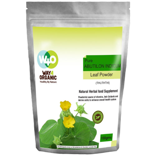 Way 4 Organic Pure Abutilon Indicum Leaf Powder - 100gm