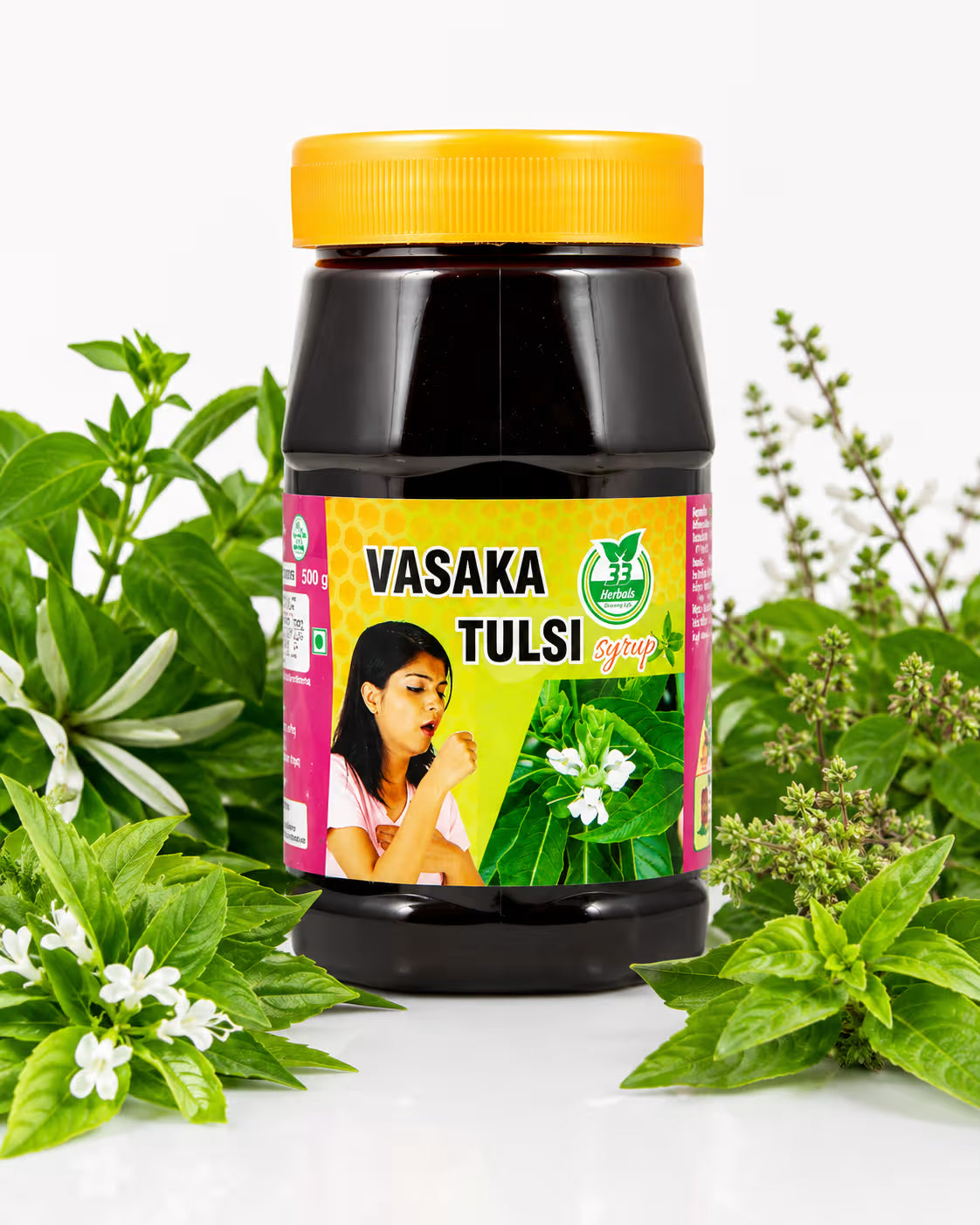 33 Herbals Adathoda Thulasi Syrup - 500 g