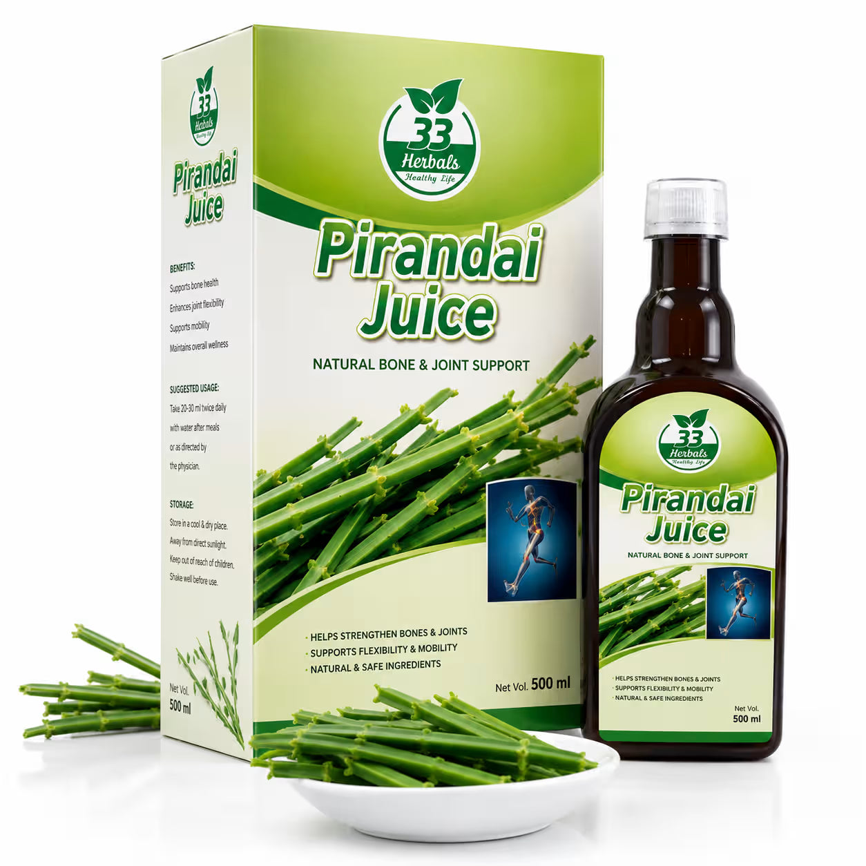 33 Herbals Hadjod Juice ( Pirandai ) - 500 ml