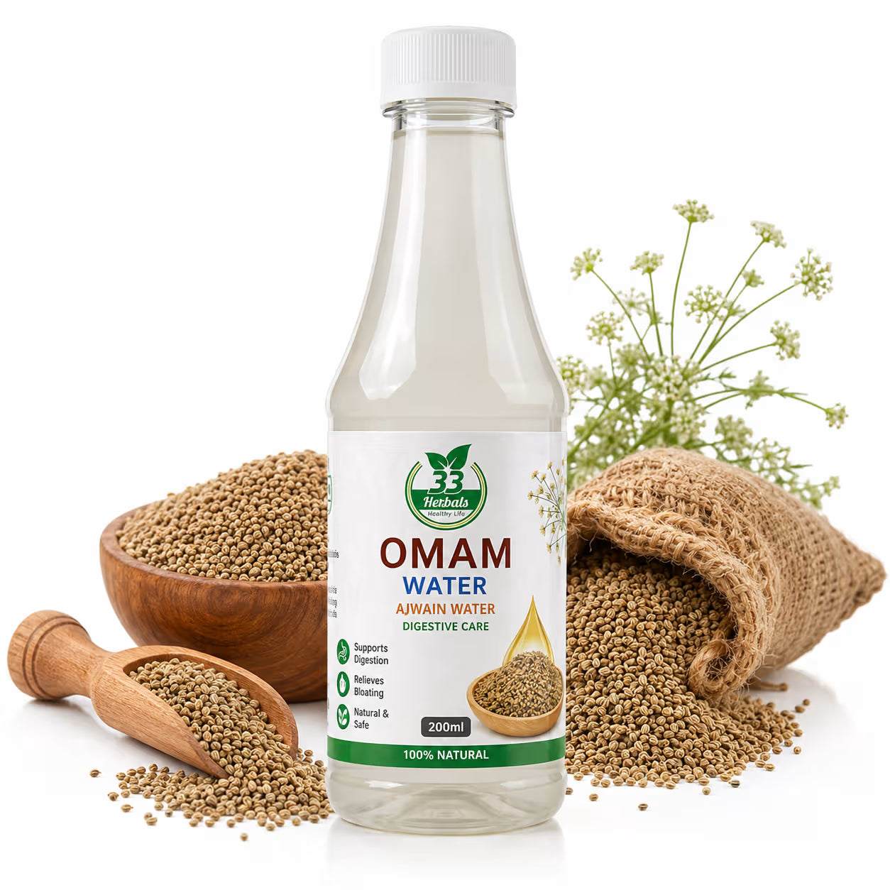 33 மூலிகைகள் ஓமம் நீர் - 200 மிலி