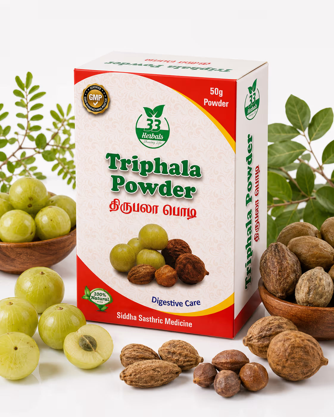 33 Herbals Triphla Powder - 50 g ( Pack of 2)