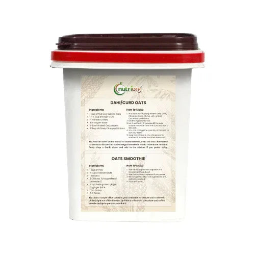 Nutriorgo Certified Organic Instant Oats - 2.5kg - Orgoshops