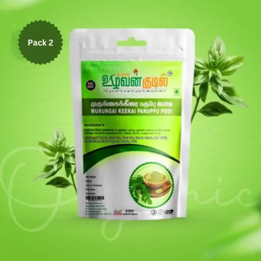 Karai Uzhavan Kudil Murungai Keerai Paruppu Podi  - 100 g (Bye 1 Get 1 Free Offer)