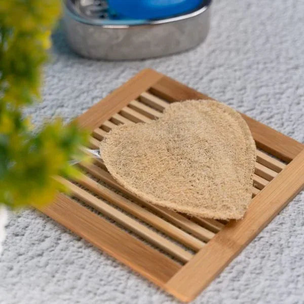 Heart Shaped Natural Loofah (Pack Of 2)-300gm - Orgoshops