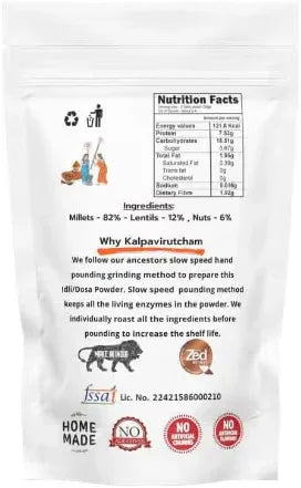 Kalpavirutcham Health Mix (Sathu Maavu) | 100% Natural Multigrain Nutrition Powder | Traditional Tamil Recipe - 250 g - Orgoshops