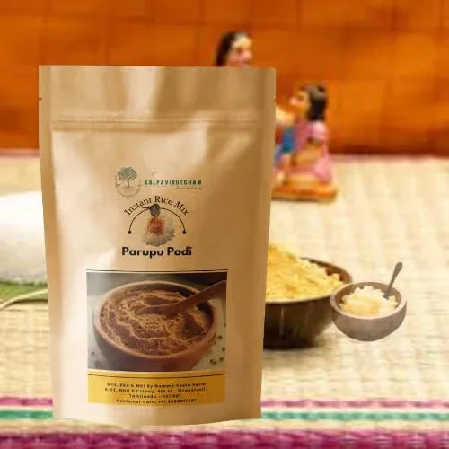 Kalpavirutcham Instant Rice Mix – Parupu Podi | Traditional South Indian Lentil Spice Powder - 1 kg - Orgoshops