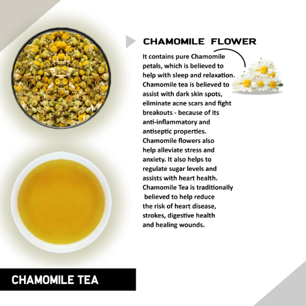 Chamomile Tea / Helps With Sleep, Sugar Levels and Relaxation-100g(30 Bags)