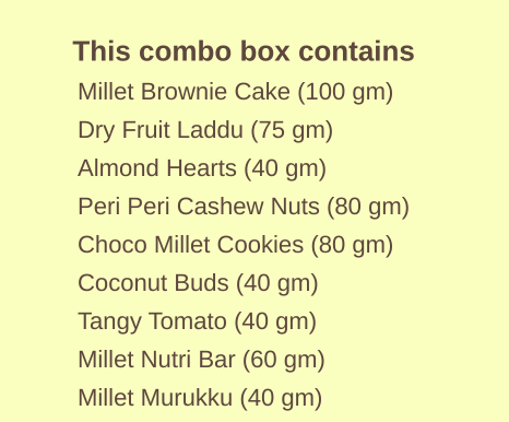 Millet & Nut Sweet and Snack Utsav Box 1 (580g)