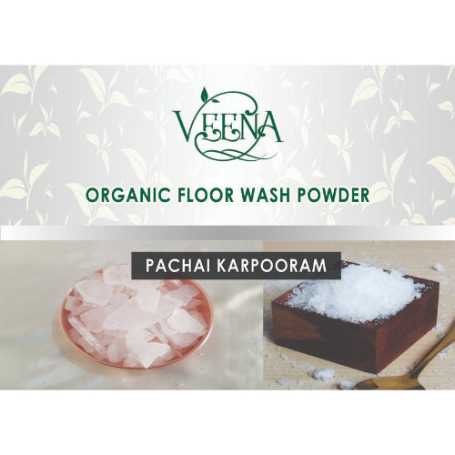 Veena Products Pachaikarpooram Edible Camphor Floor Wash Powder - 400g ( Pack of 2 )