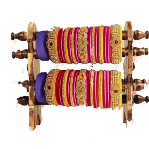 Pink Colour Bridal Bangle for Women (2.8 size ) - Orgoshops
