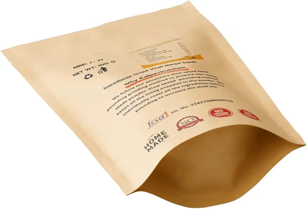 Kalpavirutcham Hand Pounded Turmeric Powder | Natural Haldi Powder | Pure & Traditional - 100g - Orgoshops