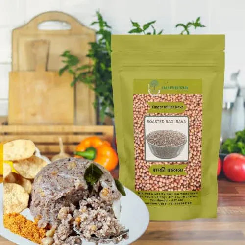 Kalpavirutcham Roasted Ragi Rava | Finger Millet Rava | 100% Natural & Stone Roasted - 250G - Orgoshops