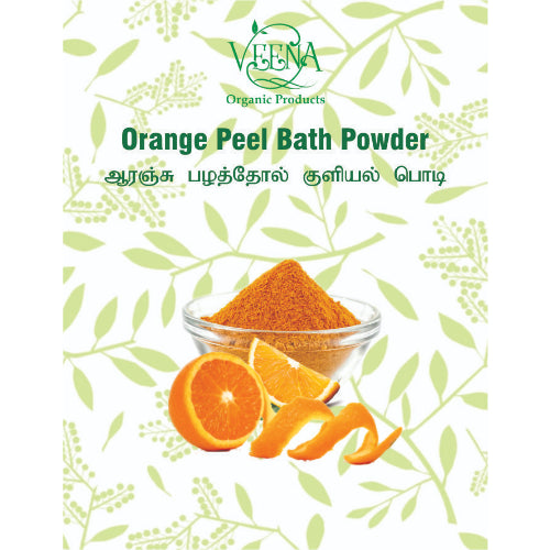 Veena products Orange Peel Bath Powder - 250g ( Pack of 3 )