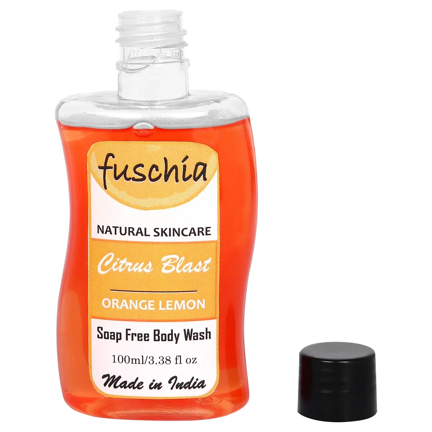 Fuschia Citrus Blast Orange Lemon Soap Free Body Wash - 100ml - Orgoshops