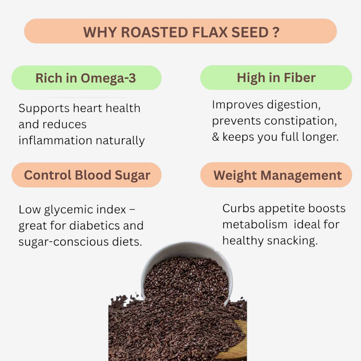 Thaiman Organic Roasted Flax Seed - 500 g