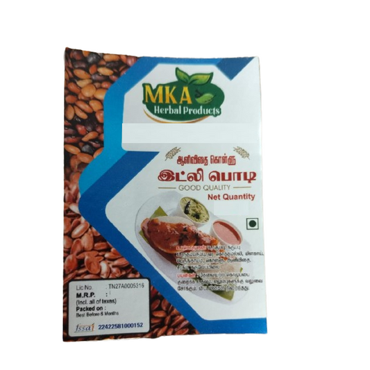 MKA Herbal Aali Kollu Vidhai Idly Podi - 100 g (Pack of 3)