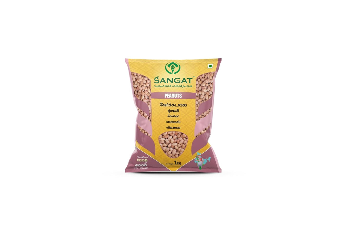 SANGAT : Green Moong Dal With Peanuts Each - 1 Kg (Pack)