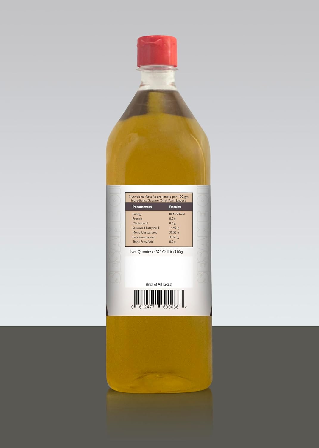 ABINISHA : Cold Pressed Sesame Oil / Wooden Chekku Oil - 1 L | Plastic Bottle Kolhu / Kacchi Ghani / Chekku / Cold Pressed Sesame Oil For Cooking