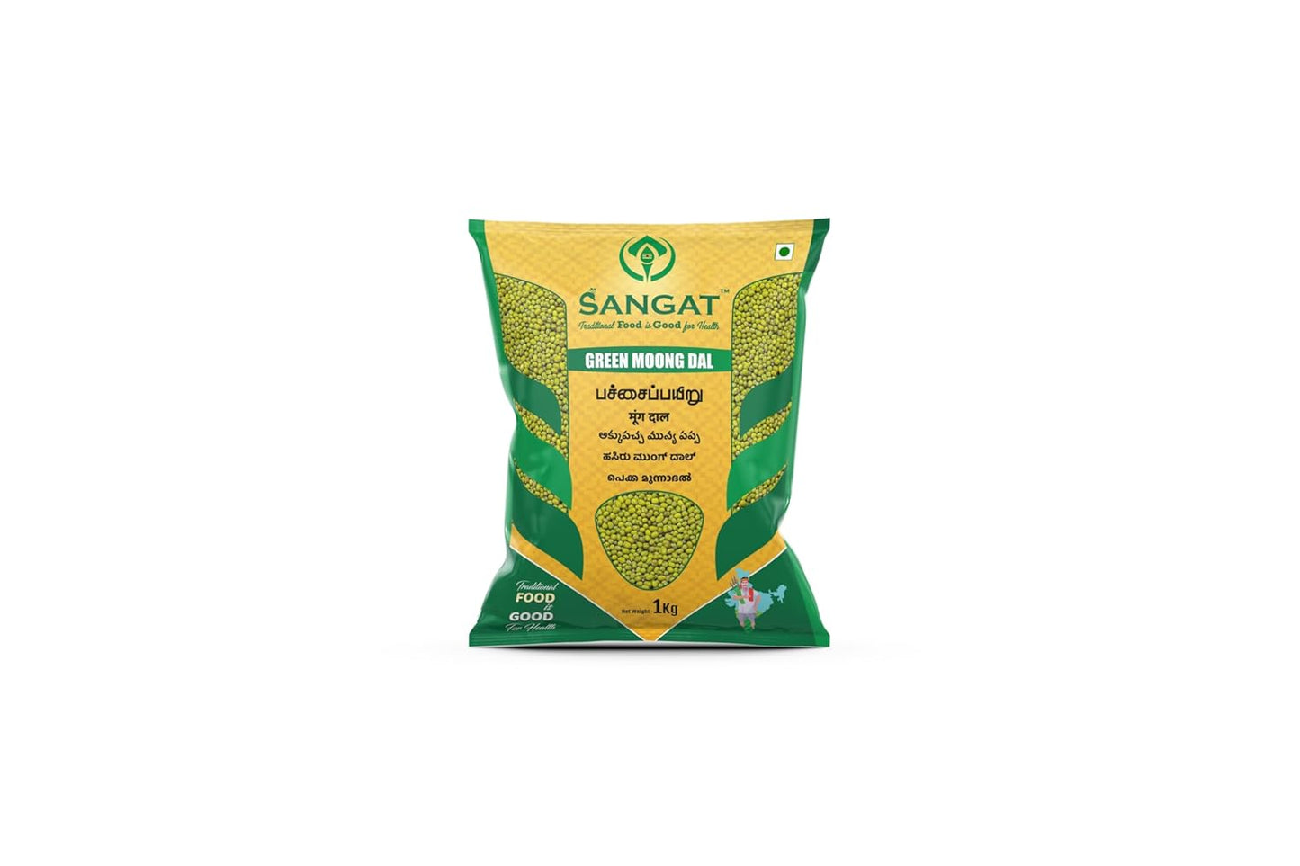 SANGAT : Green Moong Dal With Peanuts Each - 1 Kg (Pack)