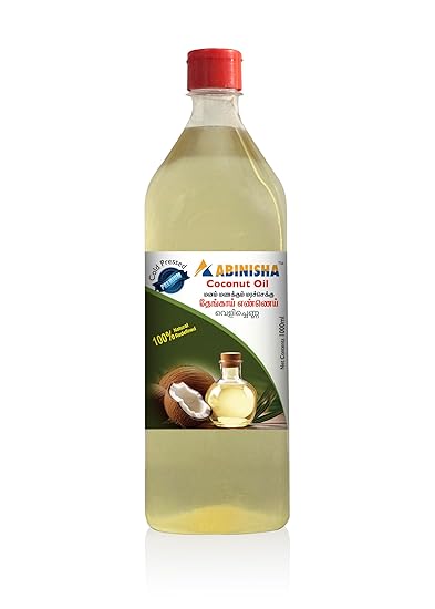 ABINISHA : Cold Pressed Coconut Oil - 1 L / Kolhu / Kacchi Ghani / Wood Chekku Oil