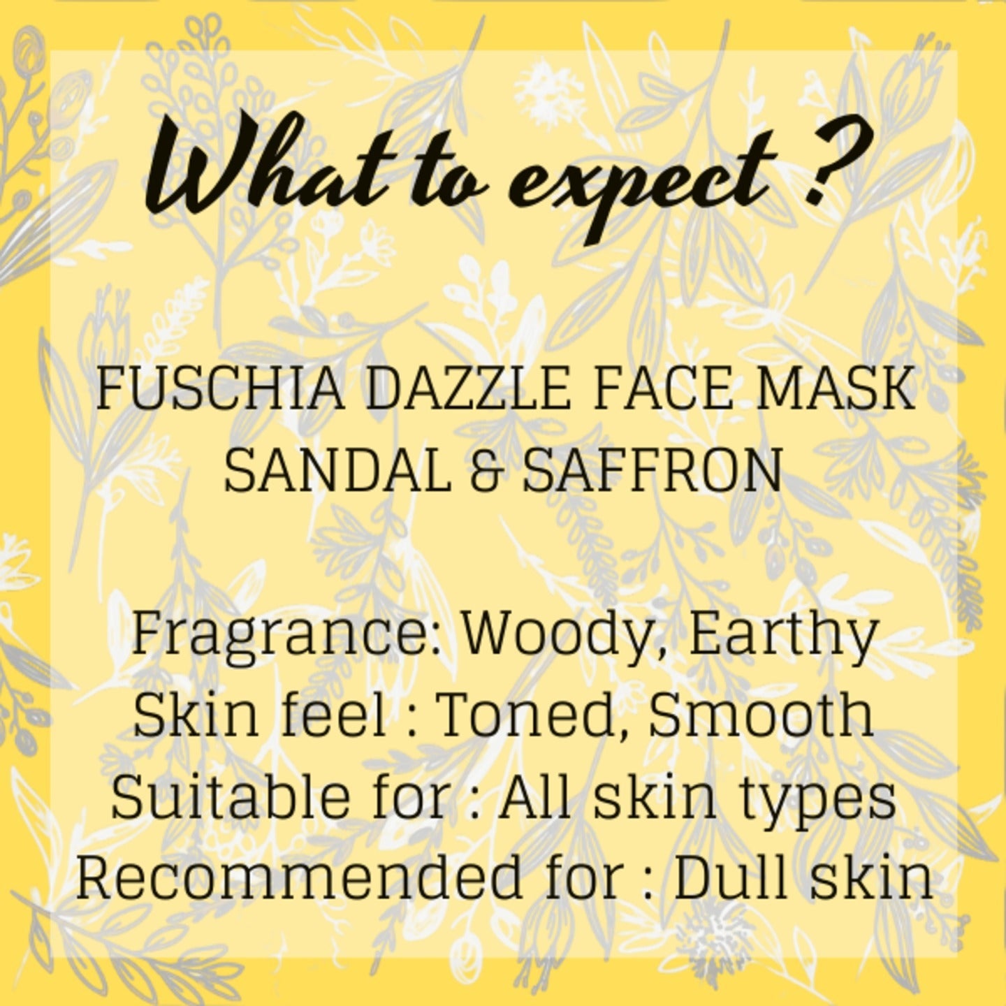 Fuschia Dazzle Face Mask - செருப்பு &amp; குங்குமப்பூ-15 கிராம் (2 பேக்)