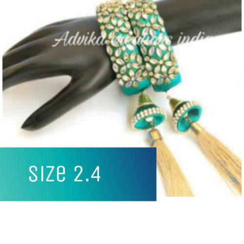 SilkThread Kada Stone Bangle Turquoise ( 2.4 size )