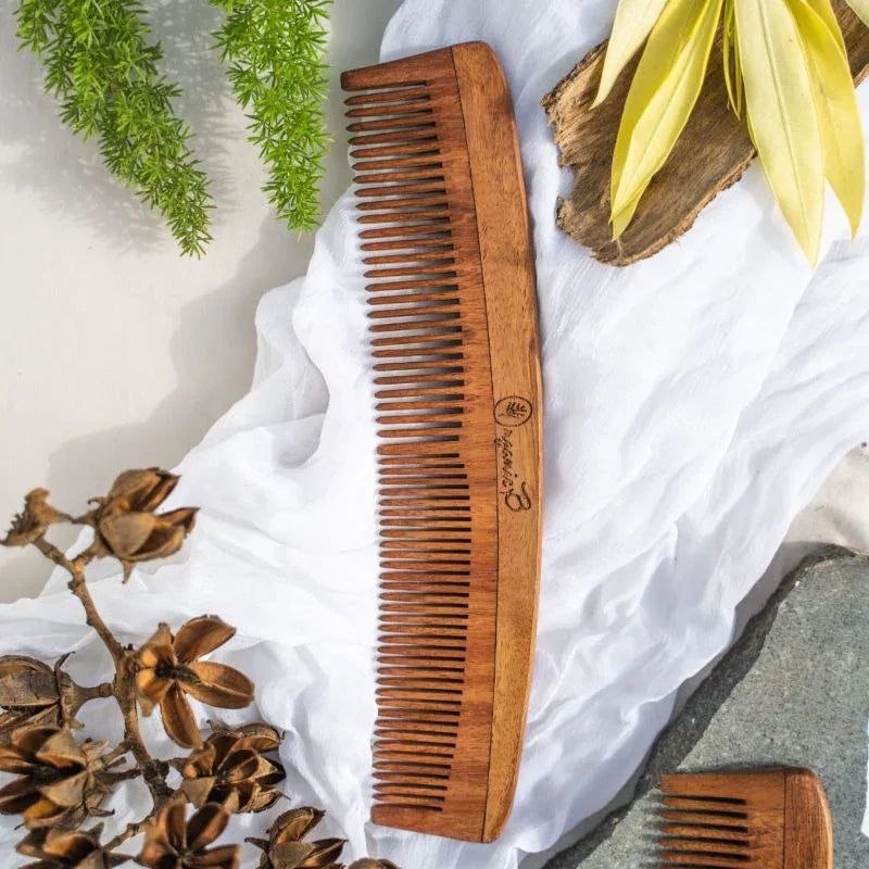 Organic B Handmade Neem Wood Comb-300gm - Orgoshops
