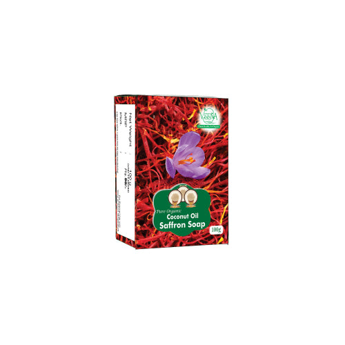 Veena products Saffron Natural Essential Oil Soap - 100g ( Pack of 2 )