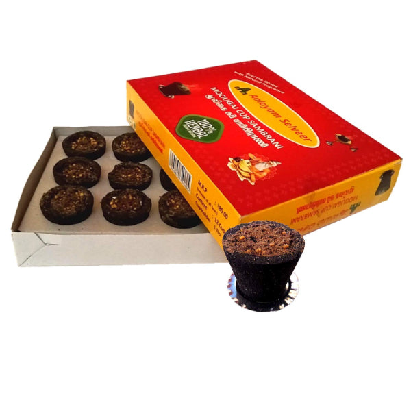 Herbal Sambrani Dhoop Cup | Mooligai Cup Sambrani - Pack of 2 Boxes(24Cups)