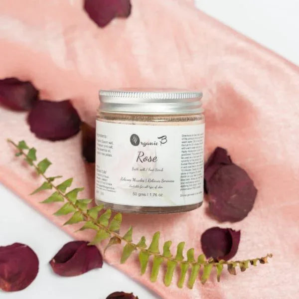 Organic B Rose Bath Salt-300gm - Orgoshops