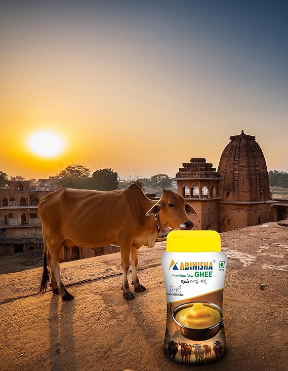 ABINISHA : Ghee | Pure Ghee | Premium Ghee| Cow Ghee | ABINISHA Ghee | A1 Grade Export Quality Ghee | Tuppa - Desi Ghee with Rich Aroma | provides a good supply of energy and vitamin A - 500ml