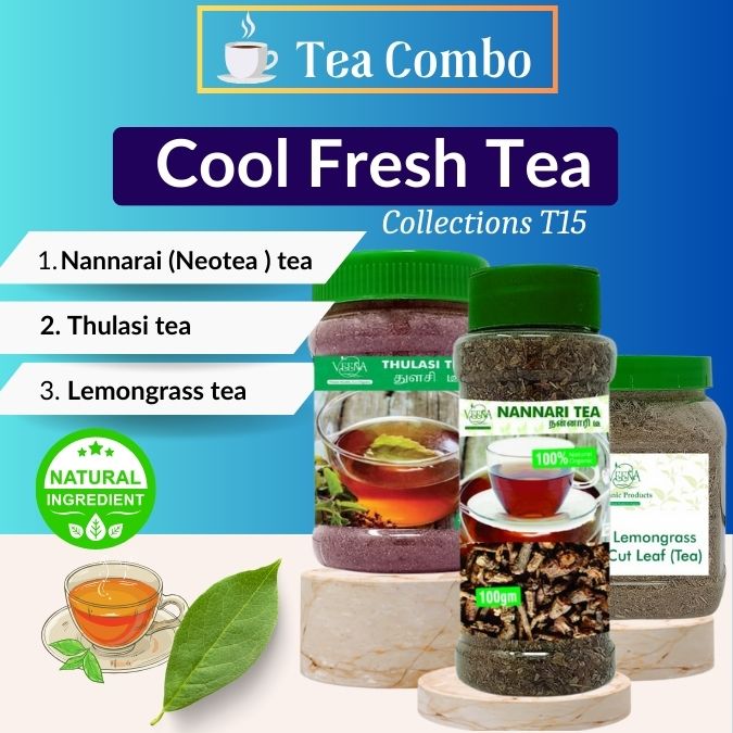 Cool Fresh Tea collections T15 | Combos 3 Products box 265 grams | Veena products