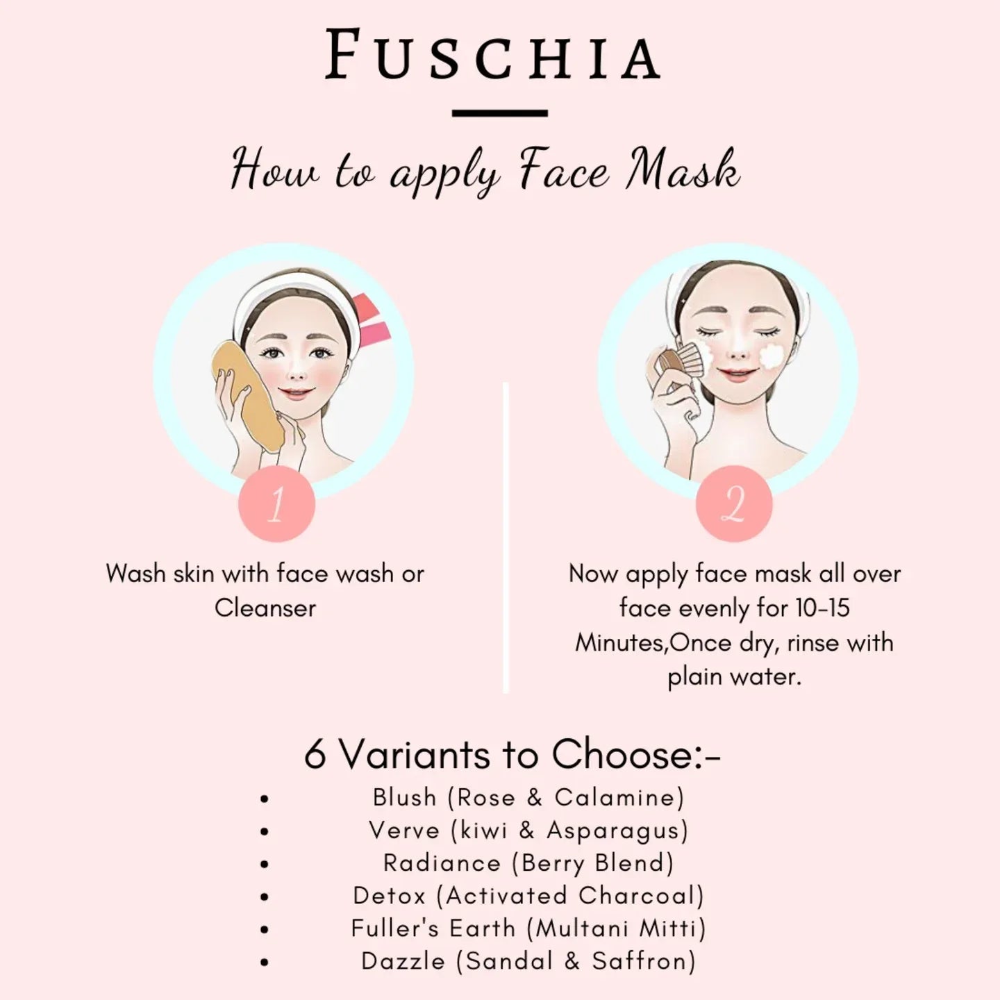Fuschia Blush Face Mask - Rose & Calamine - 100g - Orgoshops