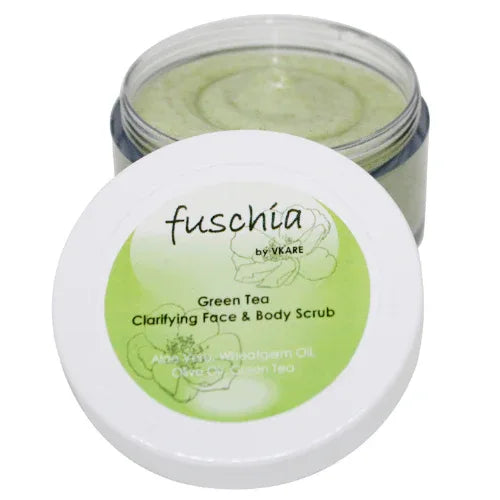 Fuschia Green Tea Clarifying Face & Body Scrub - 100gm - Orgoshops
